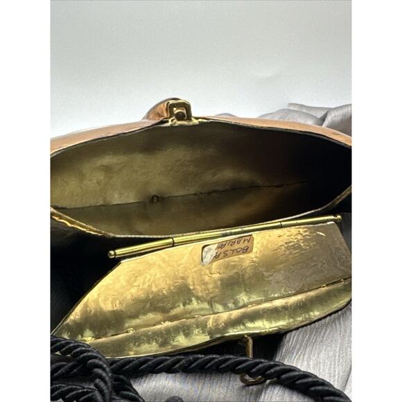 70s Exart Mexico Brass Silver And Copper Butterfly Bag - Picture 6 of 8